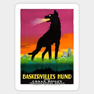 The Hound of the Baskervilles - 1929 Swedish Film Poster - Sherlock Holmes Sticker